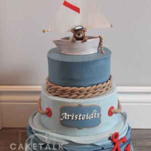 Cake for kids | ailing bear anchor cake for kids in dubai