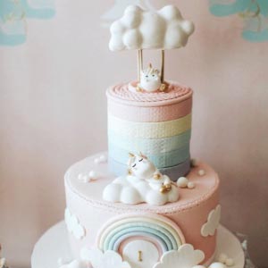 Unicorn rainbow cake for kids in dubai