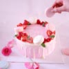 Macarons berry cake in dubai with strawberries