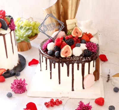 Fresh fruit rafaello macberry cake in dubai