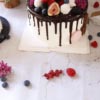 Fresh fruit rafaello macberry cake for birthday in dubai