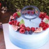 smiley cake with birthday logo in dubai