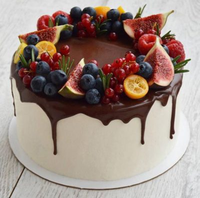 Red Velvet Layered Berry Cake
