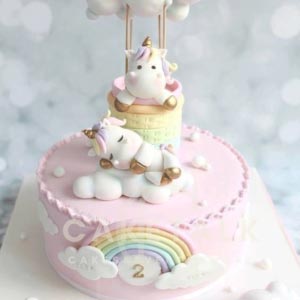 Cake for Kids | Unicorn cloud rainbow cake for kids in dubai