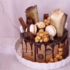 Birthday Cake | Gold chocolate mine cake for birthday in dubai