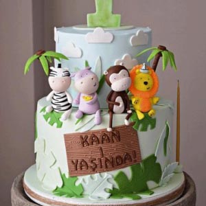 Cake for Kids | My animal safari cake for kids in dubai
