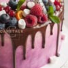 Fresh Fruits Cake | Pink marshmallow and fresh fruits cake in dubai