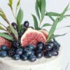 Anniversary Cake | Three tier fig and berry blossom cake for anniversary with fresh fruits in dubai