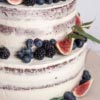 Anniversary Cake | Three tier fig and berry blossom cake for anniversary with fruits in dubai