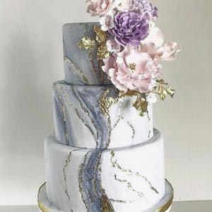Mable Gold Wedding Cake