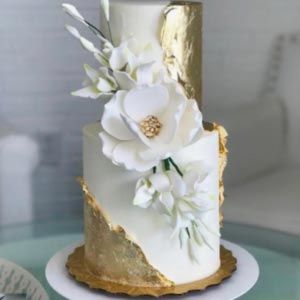 Gold Wedding Cake 2