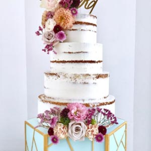 Fresh Flower Wedding Cake