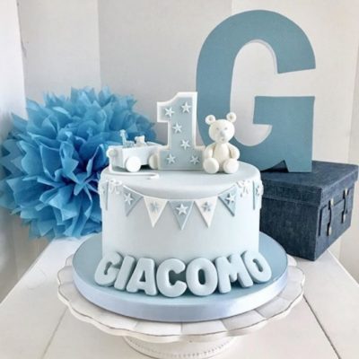 Baby Blue Bear Cake 2