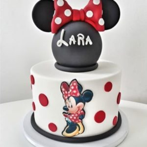 Minnie Mouse Cake in Red - 2