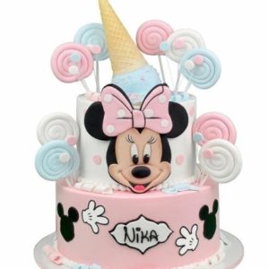 Minnie Mouse Two Tier Cake - 3