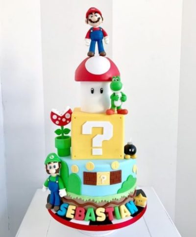 Mario three layer cake