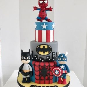 Marvel Hero Cake Three Tier