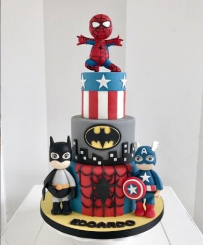 Marvel Hero Cake Three Tier
