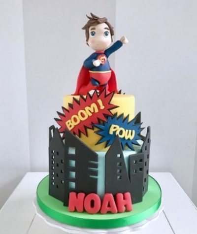Superman Two Tier Cake 1