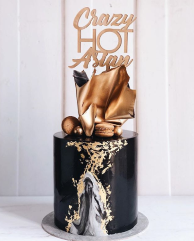 Marble Black Gold Cake
