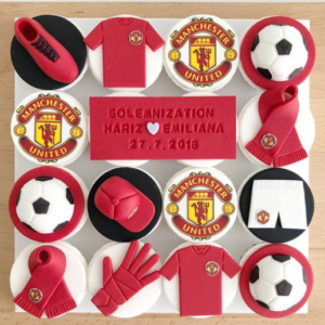 Manchester Football Theme Cupcakes
