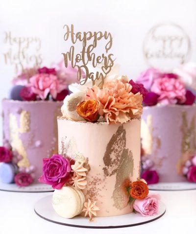 Peach Gold Cake best customized cake makers in Dubai