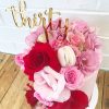 Pink Gold Leaves Cake buy customized cake online Dubai