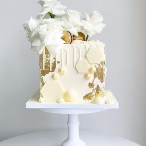 White N’ Gold Box Cake