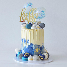 White and Blue Cake