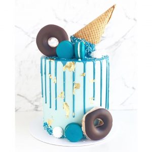 Blue Cone Cake