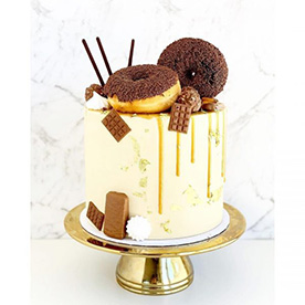 Chocolate Dessert Cake with Edible Gold