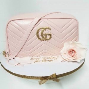 Pink Gucci Bag Cake