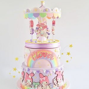 Bunny Carousel Fancy World Cake