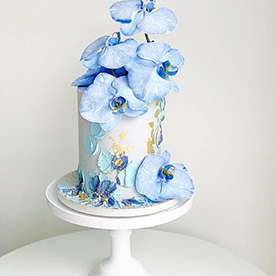 Blue Floral Cake