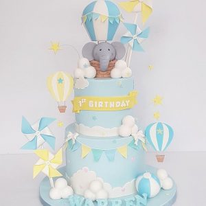 Elephant Hot Balloon Cake