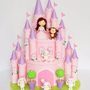 Pink Castle Cake