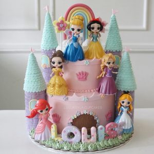 Princess Castle Two Tier Cake - 2