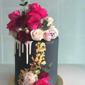 Dark Flower Cake