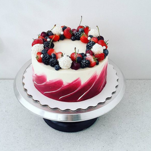 Dark Berry Brush Stroke Cake