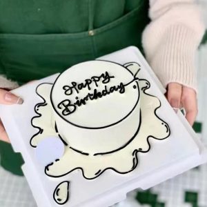 Trendy 2D Birthday Cake