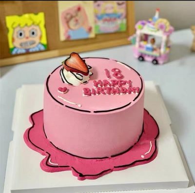Trendy all about pink 2D cake