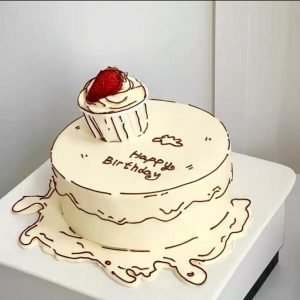 Trendy Cupcake 2D Cake