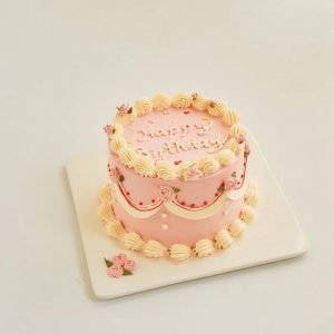 Trendy Pinky Cream Cake