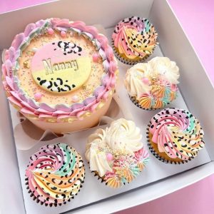 Vibrant Leopard Bento Cake