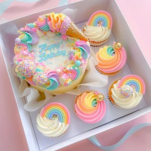 Rainbow Fantasy Bento Cake