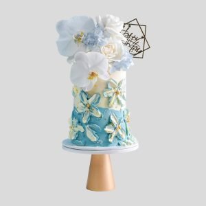 Azure Orchid Elegance Cake