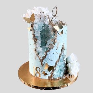 Azure Geometric Dream Cake