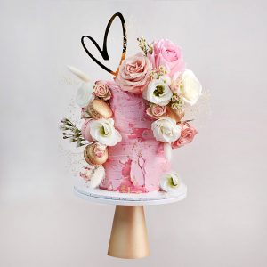 Rose Petal & White Blossom Cake
