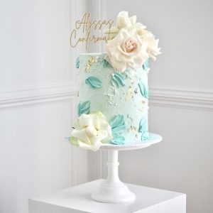 Blue Serenity Rose Cake