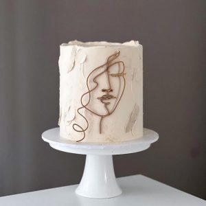 Lady in White Cake